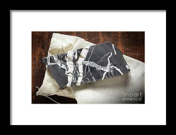 Geology Framed Print featuring the photograph Gold Ore #3 by Natural History Museum, London/science Photo Library