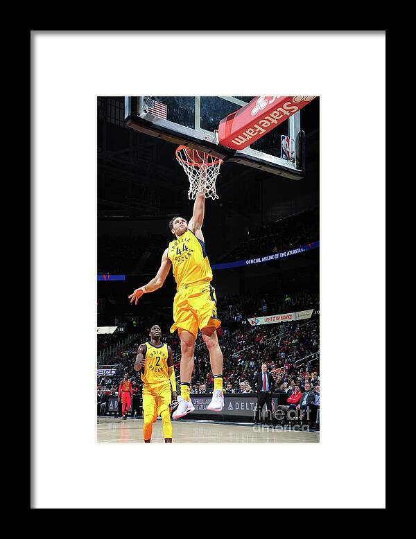 Bojan Bogdanovic Framed Print featuring the photograph Indiana Pacers V Atlanta Hawks #3 by Scott Cunningham