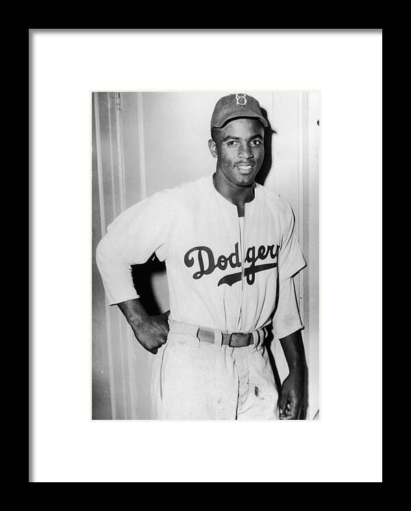 People Framed Print featuring the photograph Jackie Robinson by Hulton Archive