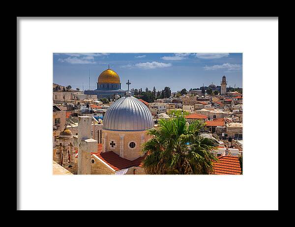 Landscape Framed Print featuring the photograph Jerusalem. Cityscape Image Of Old Town #3 by Rudi1976