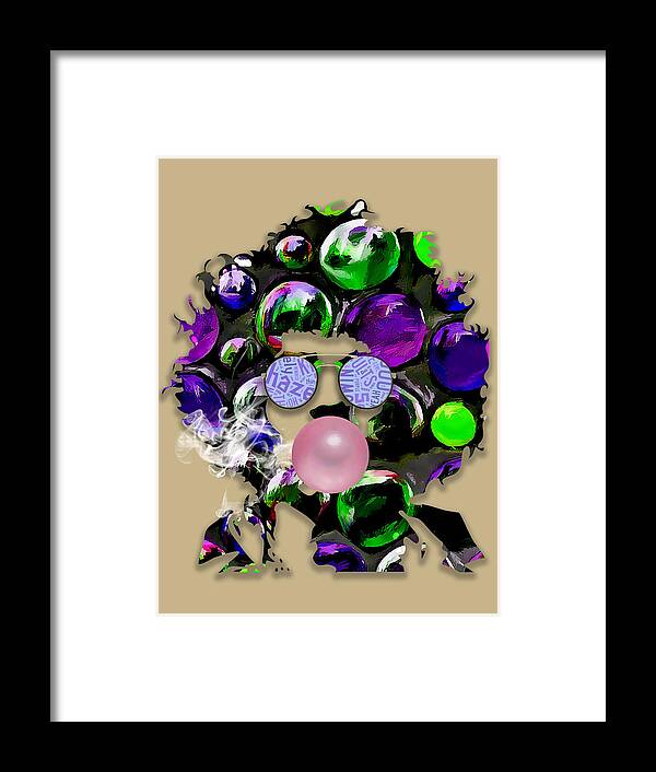 Jimi Hendrix Framed Print featuring the mixed media Jimi Hendrix Purple Haze #3 by Marvin Blaine