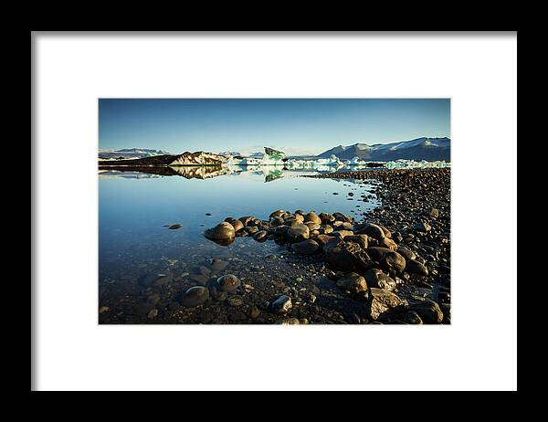 Iceland Framed Print featuring the photograph Jokulsarlon Lagoon, Iceland #3 by Peter OReilly