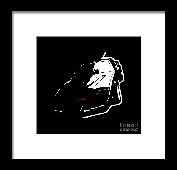 Movie Framed Print featuring the digital art Knight Rider #3 by David Michael Hasselhoff
