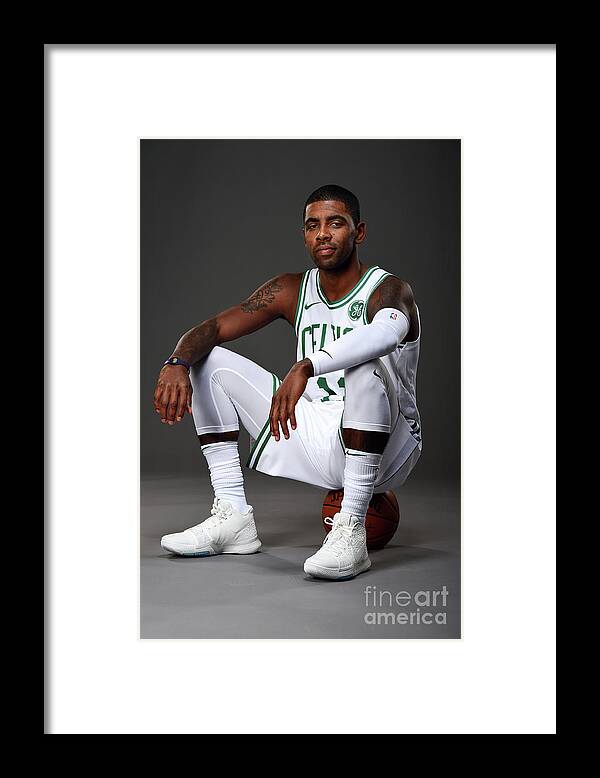 Nba Pro Basketball Framed Print featuring the photograph Kyrie Irving Boston Celtics Portraits by Brian Babineau
