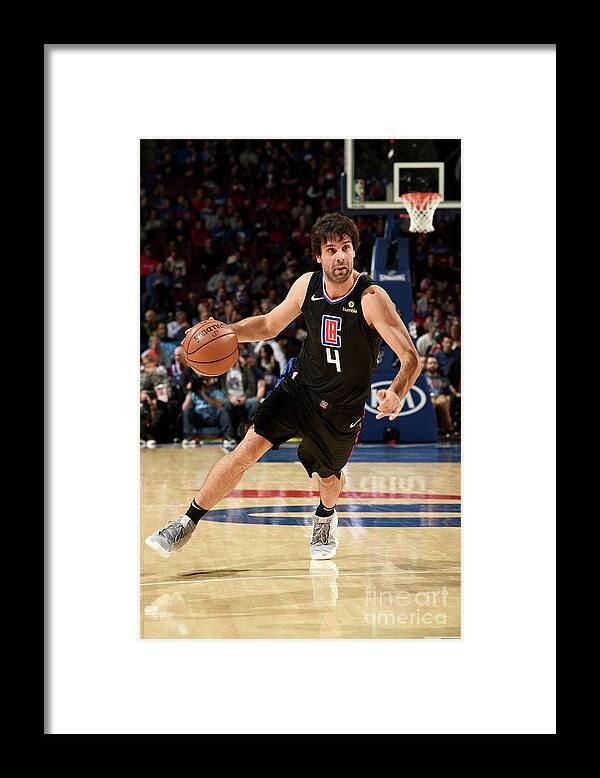 Milos Teodosic Framed Print featuring the photograph La Clippers V Philadelphia 76ers by David Dow