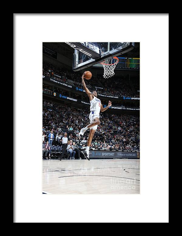 Shai Gilgeous-alexander Framed Print featuring the photograph Los Angeles Clippers V Utah Jazz by Melissa Majchrzak