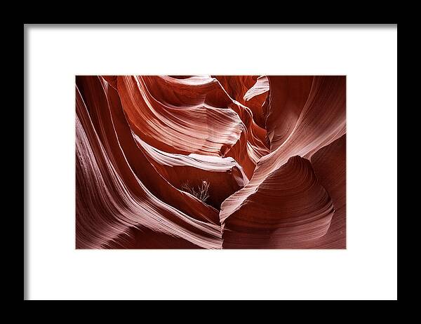 Lower Antelope Canyon Framed Print featuring the photograph Lower Antelope Canyon #3 by Shin Woo Ryu