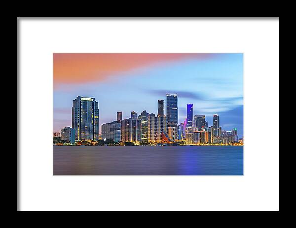 Landscape Framed Print featuring the photograph Miami, Florida, Usa Downtown City #3 by Sean Pavone