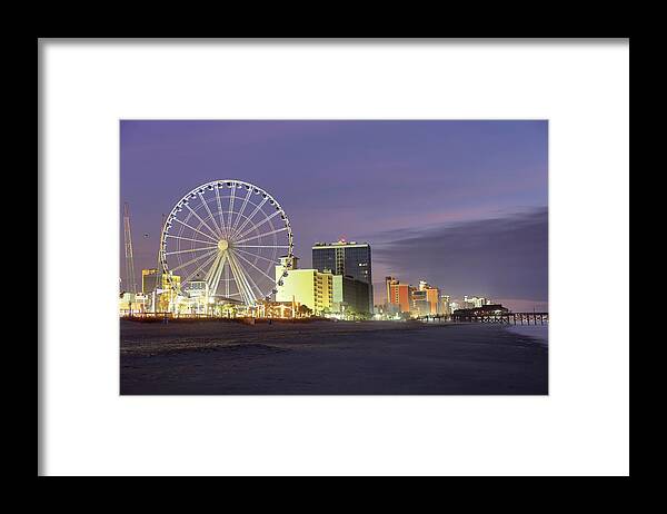 Water's Edge Framed Print featuring the photograph Myrtle Beach #3 by Denistangneyjr