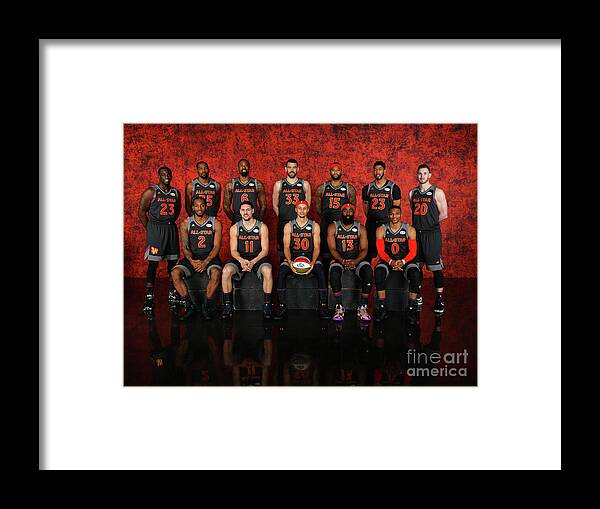 The 2017 Western Conference All-stars Framed Print featuring the photograph Nba All-star Portraits 2017 #3 by Jesse D. Garrabrant