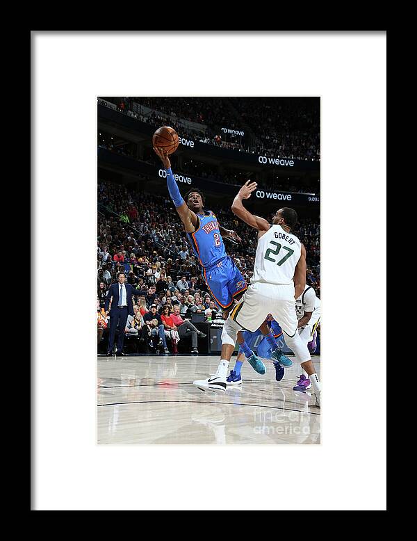 Shai Gilgeous-alexander Framed Print featuring the photograph Oklahoma City Thunder V Utah Jazz #3 by Melissa Majchrzak
