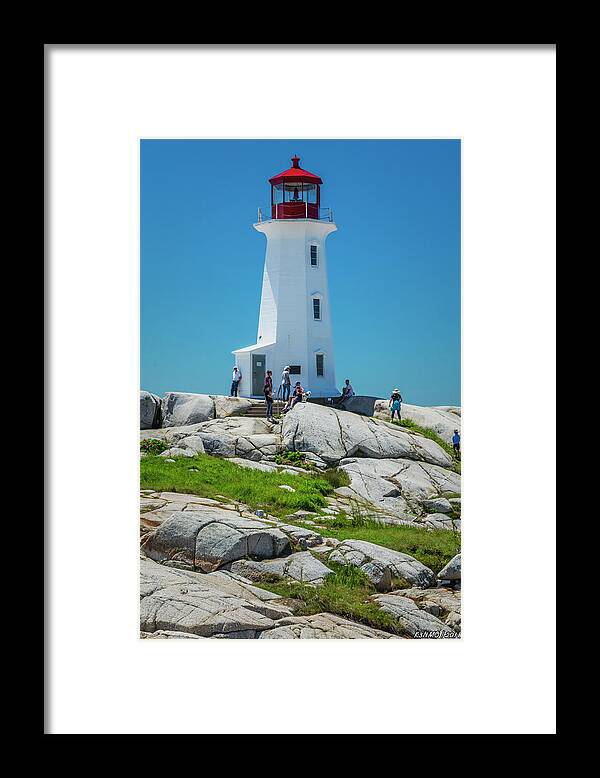 Peggy's Cove Framed Print featuring the digital art Peggy's Cove Lighthouse #3 by Ken Morris