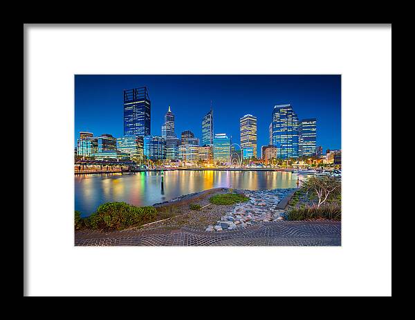 Landscape Framed Print featuring the photograph Perth. Cityscape Image Of Perth #3 by Rudi1976