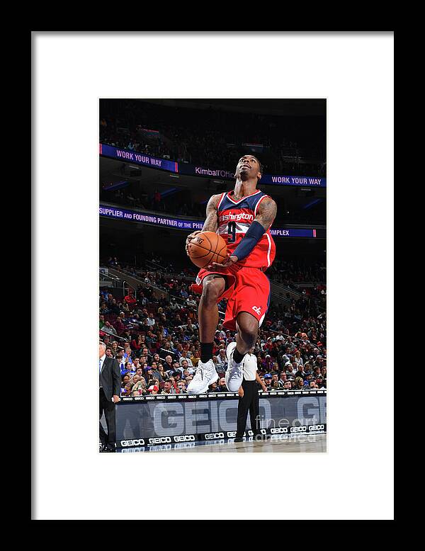 Nba Pro Basketball Framed Print featuring the photograph Philadelphia 76ers V Washington Wizards by Jesse D. Garrabrant
