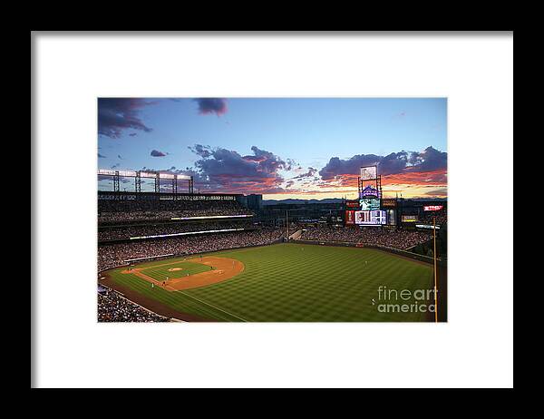 American League Baseball Framed Print featuring the photograph Philadelphia Phillies V Colorado Rockies #3 by Justin Edmonds