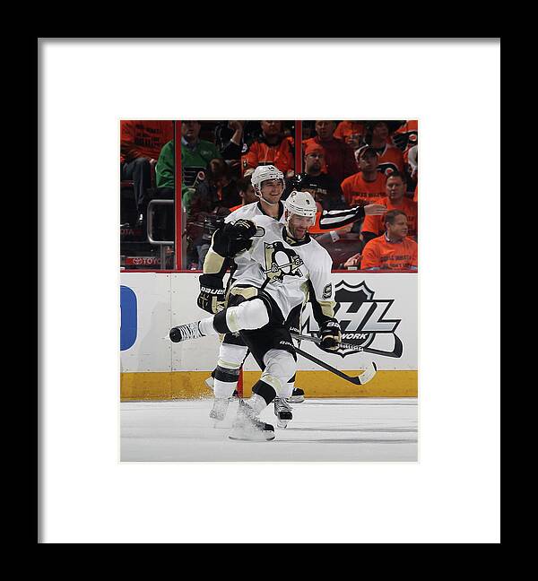 Playoffs Framed Print featuring the photograph Pittsburgh Penguins V Philadelphia #3 by Bruce Bennett