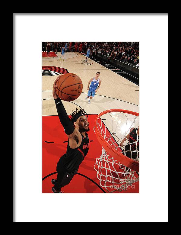 Gary Trent Jr Framed Print featuring the photograph Sacramento Kings V Portland Trail by Cameron Browne