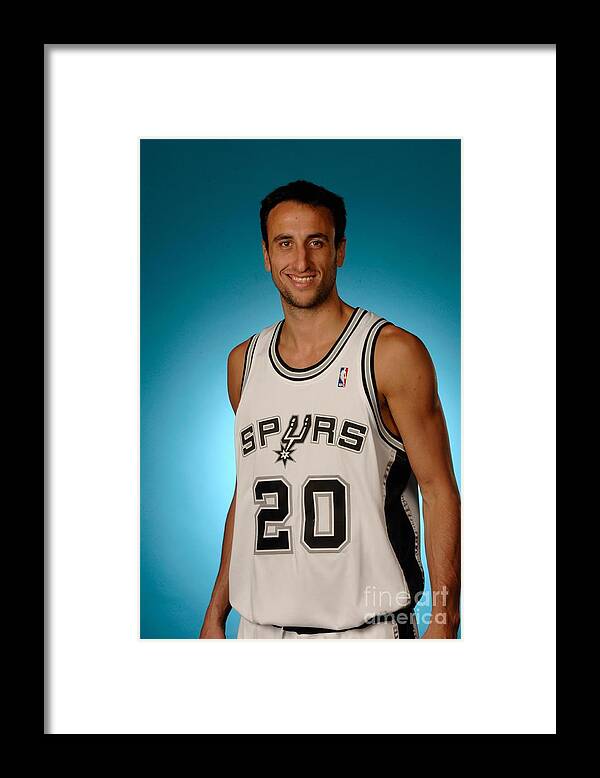 Media Day Framed Print featuring the photograph San Antonio Spurs Media Day by D. Clarke Evans
