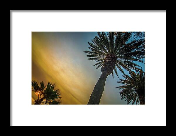Santa Framed Print featuring the photograph Scenes Around Santa Monica California At Sunset On Pacific Ocean #3 by Alex Grichenko