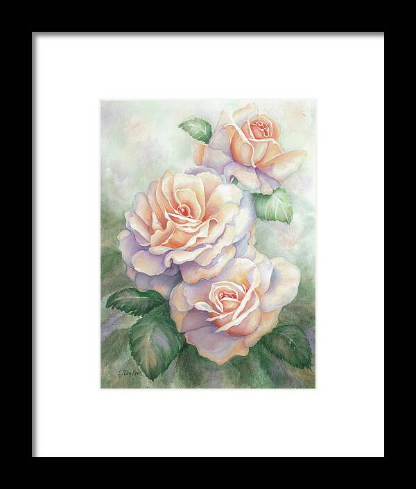 Roses Framed Print featuring the painting 3 Sisters by Lori Taylor