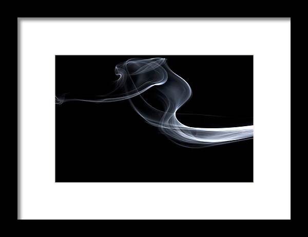 Curve Framed Print featuring the photograph Smoke, Creative Abstract Vitality #3 by Tttuna