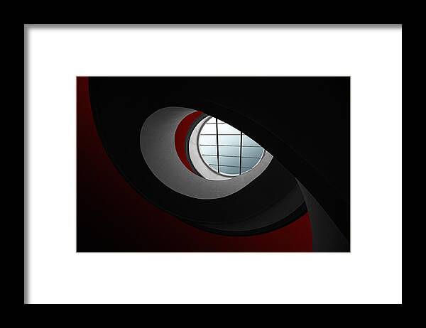 Architecture Framed Print featuring the photograph Spiral Staircase #3 by Inge Schuster