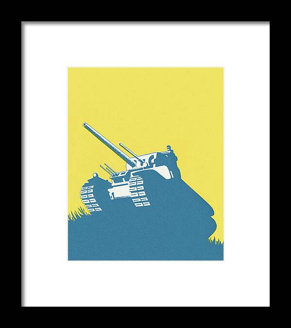 Armed Forces Framed Print featuring the drawing Tank #3 by CSA Images
