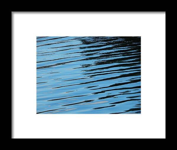 Water Framed Print featuring the photograph Texture of water ripples on the surface of the river #3 by Oleg Prokopenko