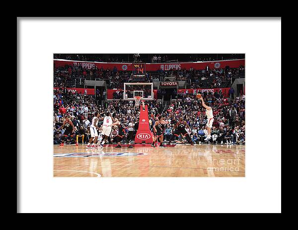Nba Pro Basketball Framed Print featuring the photograph Toronto Raptors V La Clippers by Andrew D. Bernstein