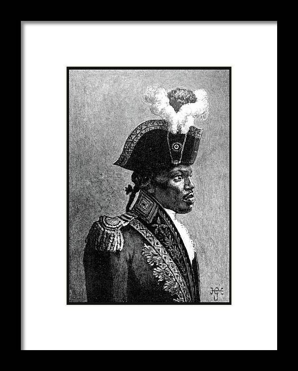 1795 Framed Print featuring the photograph Toussaint Louverture, Haitian General by Science Source