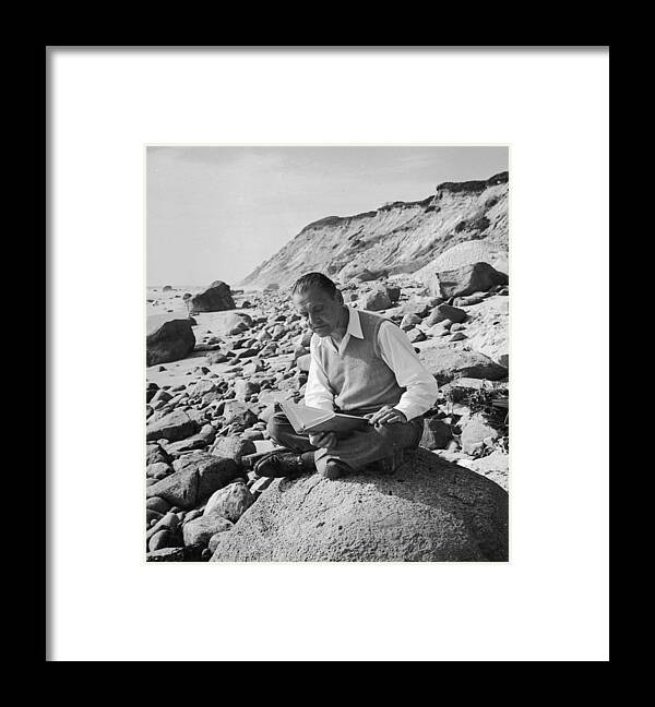 Martha's Vineyard Framed Print featuring the photograph W. Somerset Maugham #3 by Alfred Eisenstaedt
