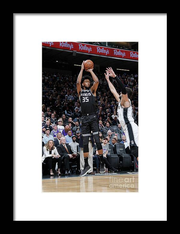 Marvin Bagley Iii Framed Print featuring the photograph San Antonio Spurs V Sacramento Kings by Rocky Widner