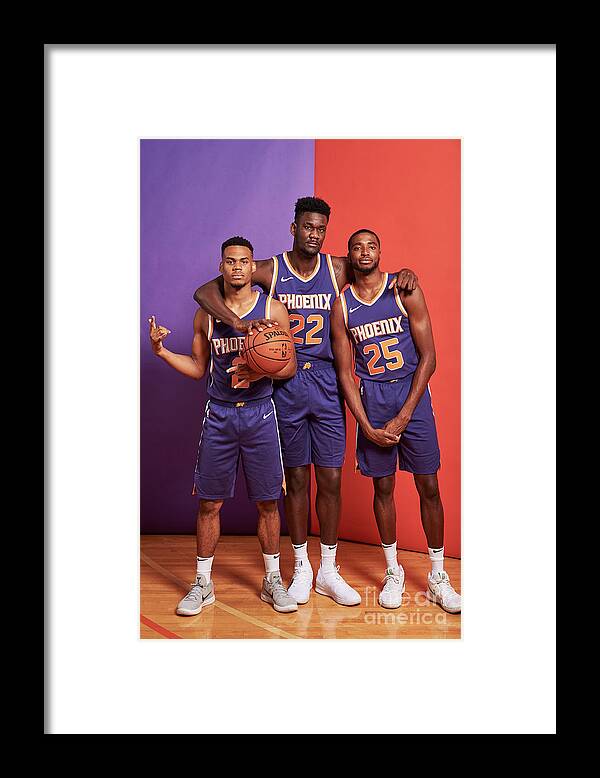 Elie Okobo Framed Print featuring the photograph 2018 Nba Rookie Photo Shoot #301 by Jennifer Pottheiser