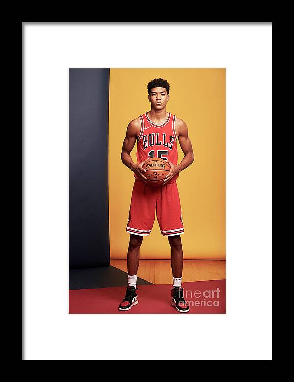 Chandler Hutchison Framed Print featuring the photograph 2018 Nba Rookie Photo Shoot by Jennifer Pottheiser