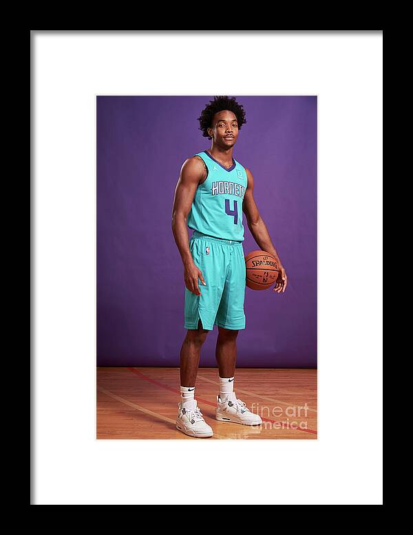 Devonte' Graham Framed Print featuring the photograph 2018 Nba Rookie Photo Shoot #308 by Jennifer Pottheiser