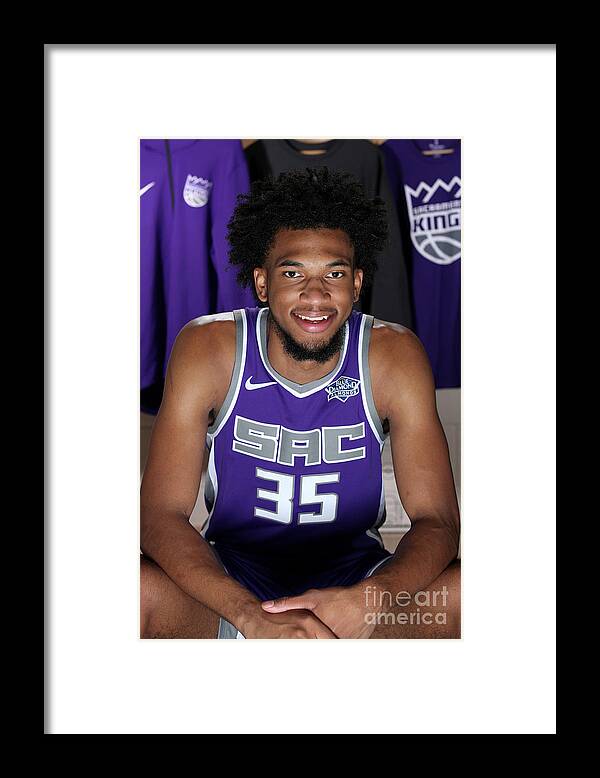 Marvin Bagley Iii Framed Print featuring the photograph 2018 Nba Rookie Photo Shoot #31 by Nathaniel S. Butler