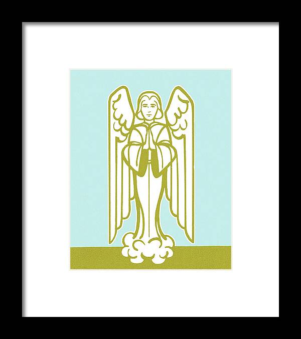 Adult Framed Print featuring the drawing Angel #33 by CSA Images