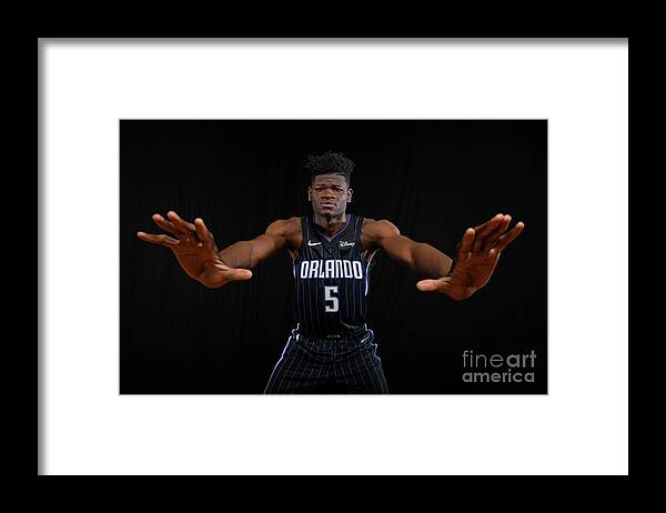 Mo Bamba Framed Print featuring the photograph 2018 Nba Rookie Photo Shoot by Brian Babineau