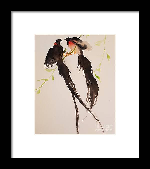 #35 2019 Framed Print featuring the painting #35 2019 #35 by Han in Huang wong