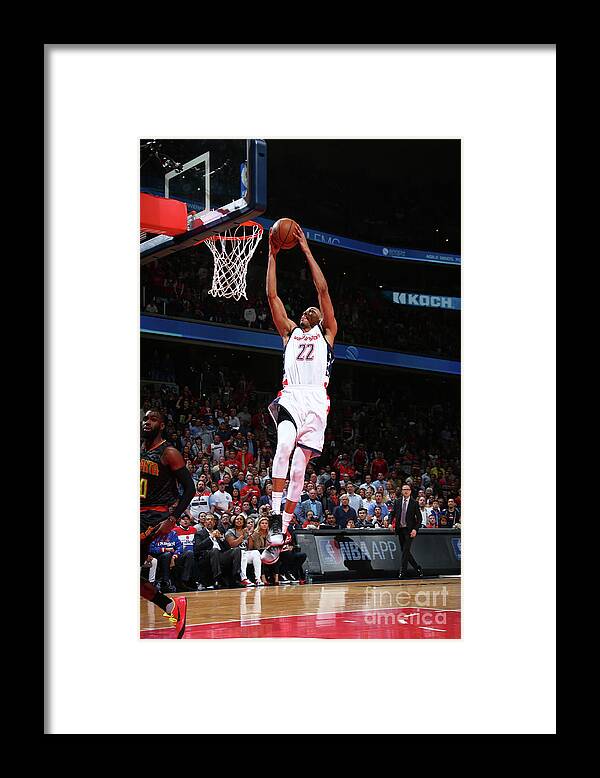 Playoffs Framed Print featuring the photograph Atlanta Hawks V Washington Wizards by Ned Dishman