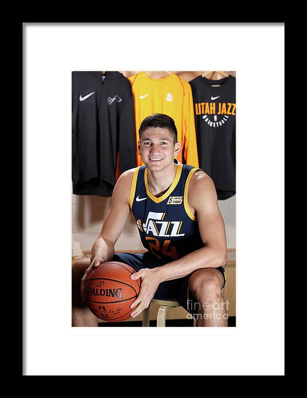 Grayson Allen Framed Print featuring the photograph 2018 Nba Rookie Photo Shoot #37 by Nathaniel S. Butler