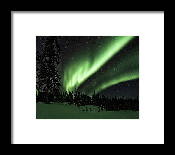 Aurora Borealis Framed Print featuring the photograph Northern Lights #38 by Laura Hedien