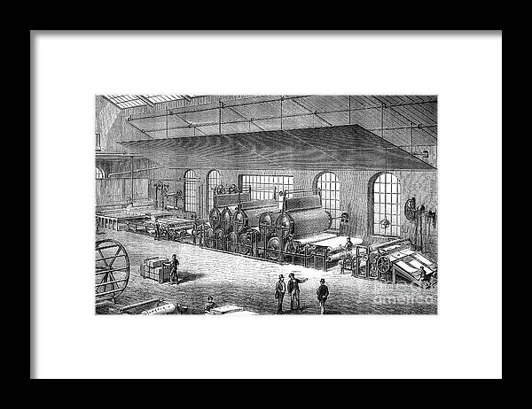 1867 Framed Print featuring the photograph 19th Century Paper Factory #4 by Collection Abecasis/science Photo Library
