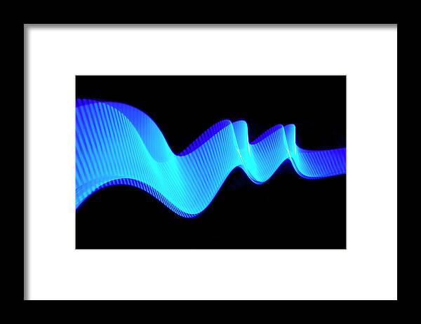 Internet Framed Print featuring the photograph Abstract Colored Light Trails With #4 by John Rensten