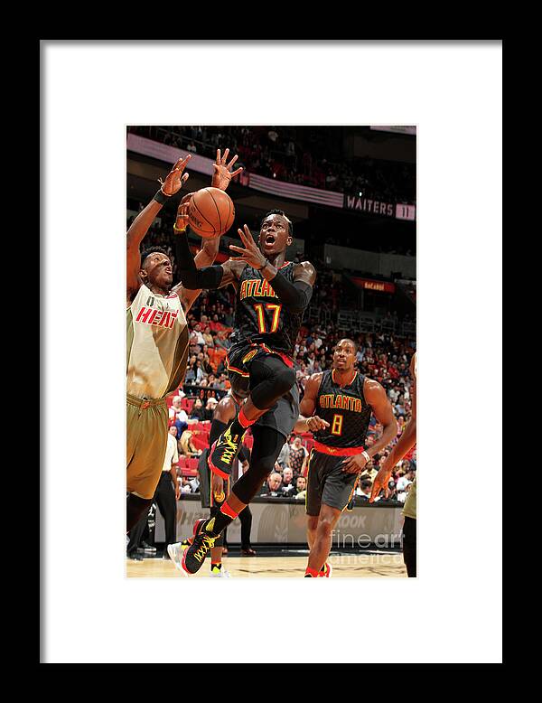 Nba Pro Basketball Framed Print featuring the photograph Atlanta Hawks V Miami Heat by Oscar Baldizon