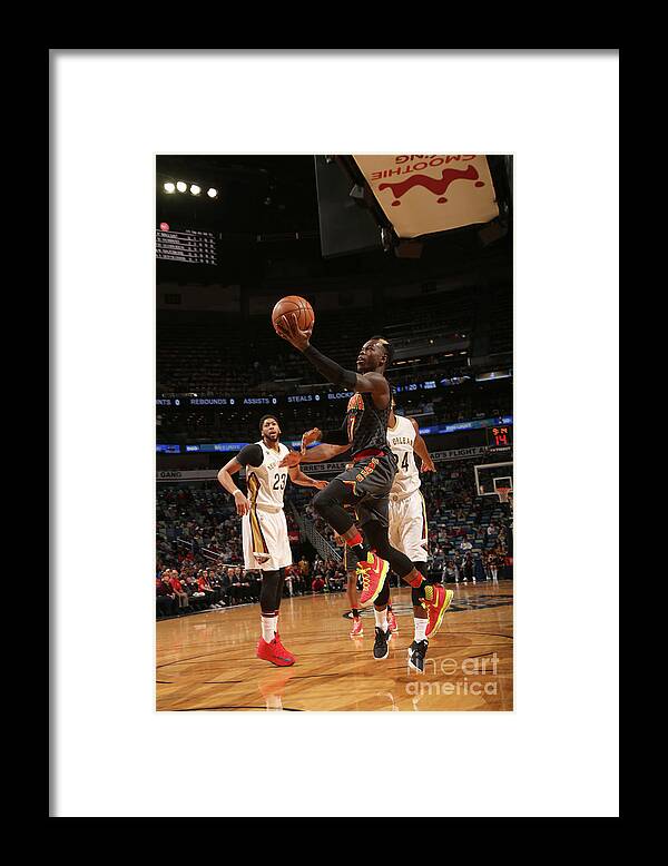 Dennis Schroder Framed Print featuring the photograph Atlanta Hawks V New Orleans Pelicans #4 by Layne Murdoch