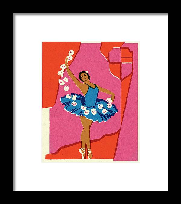 Activity Framed Print featuring the drawing Ballet Dancer #4 by CSA Images