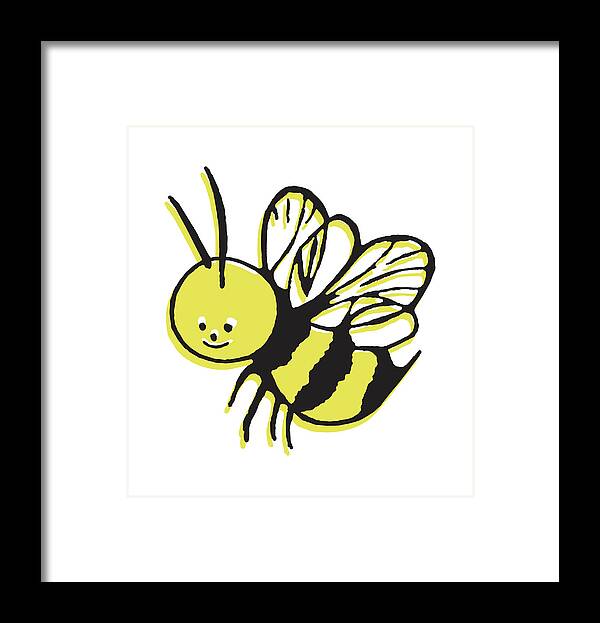 Animal Framed Print featuring the drawing Bumblebee #4 by CSA Images