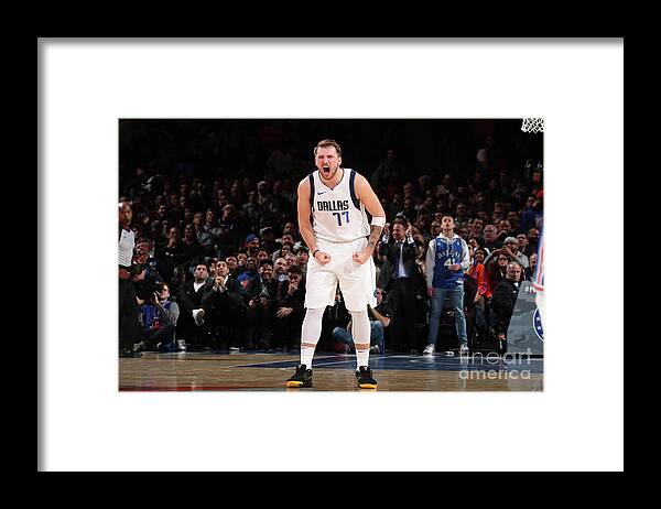 Nba Pro Basketball Framed Print featuring the photograph Dallas Mavericks V New York Knicks by Nathaniel S. Butler