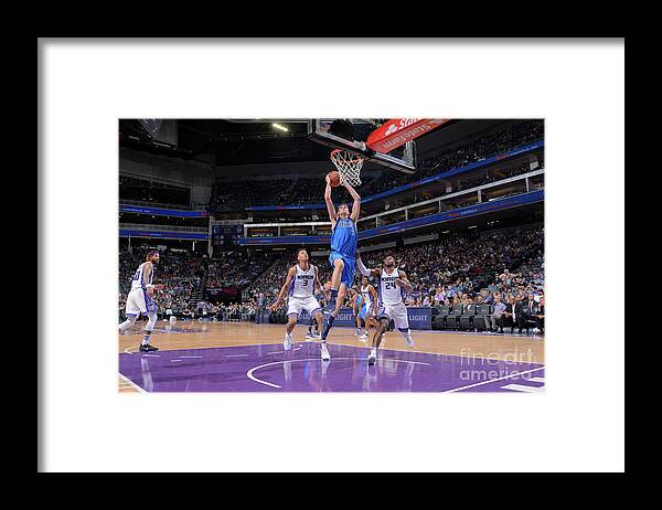 Nicolas Brussino Framed Print featuring the photograph Dallas Mavericks V Sacramento Kings #4 by Rocky Widner